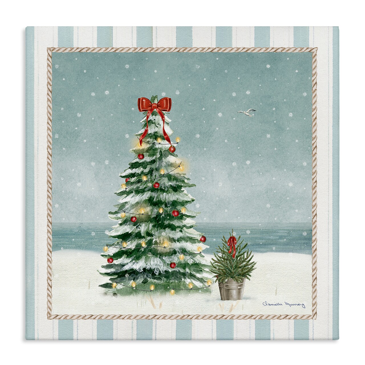 Stupell Industries Christmas In Newport Canvas By Danielle Murray